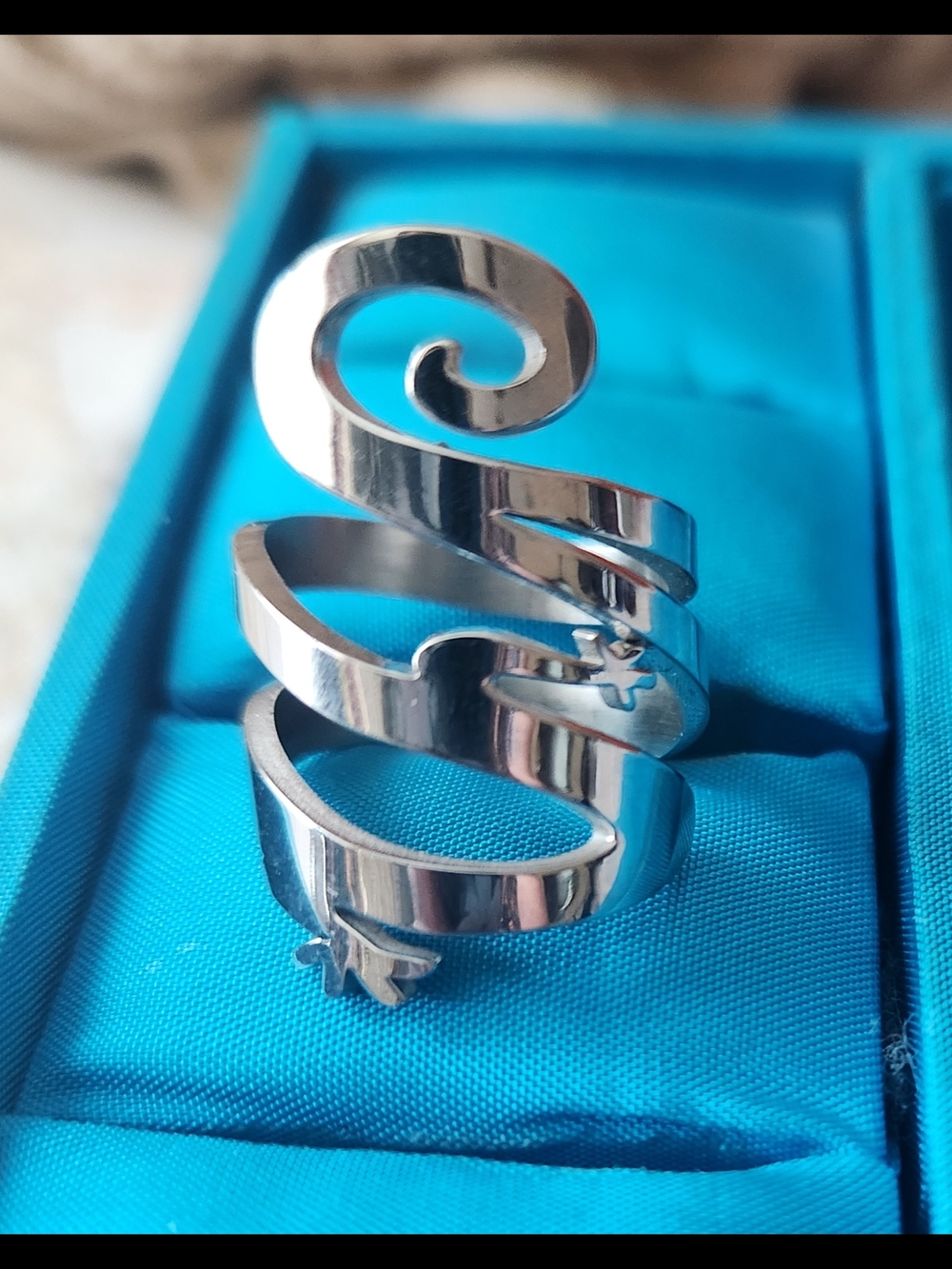 Tocara Sterling Silver Spiral Statement Ring - Silver